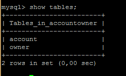 Tables in MySQL .NET Core Linux Deployment