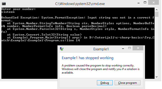 Exceptions and Exception Handling in C#