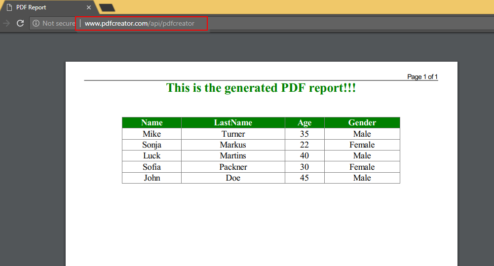 how to generate pdf report in asp net c#