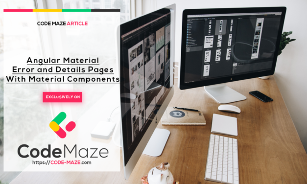 Angular Material – Error and Details Pages With Material Components