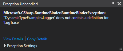 Runtime Binder Exception LogTrace