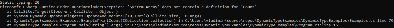 int array count runtimebinderexception