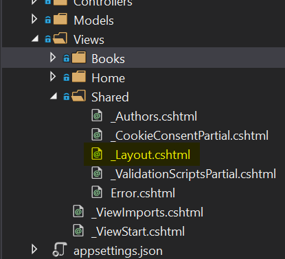 layout file in solution explorer