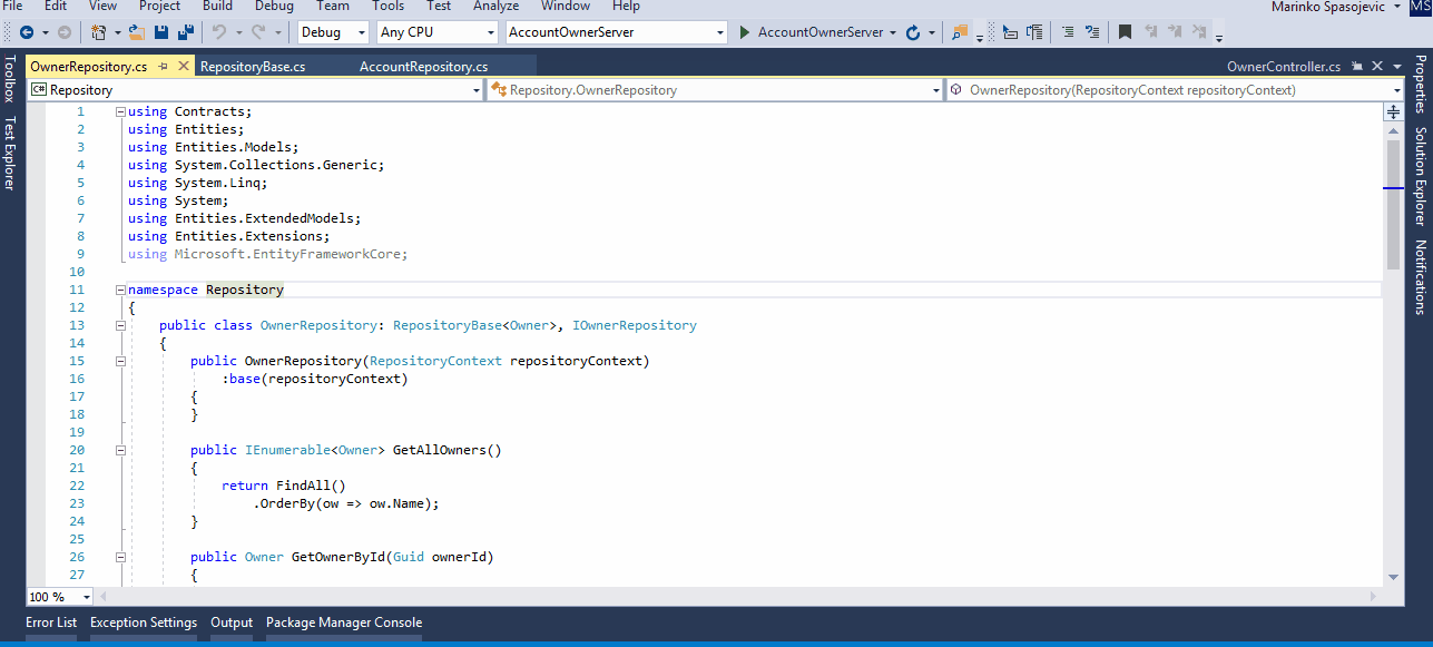 Using GoTo option in Visual Studio