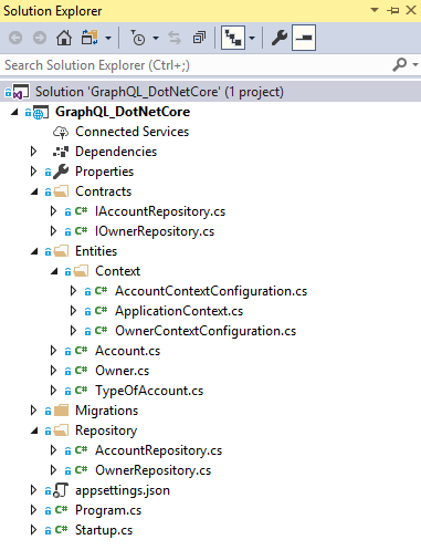 Starter project structure - GraphQL in ASP.NET Core