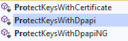 Different methods for key encryption