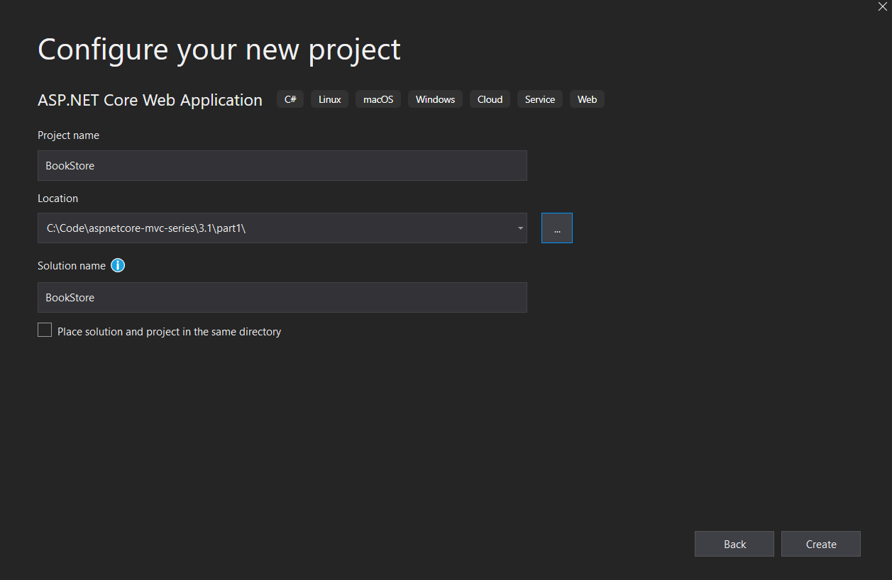configure new project