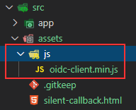 oidc-client in assets folder