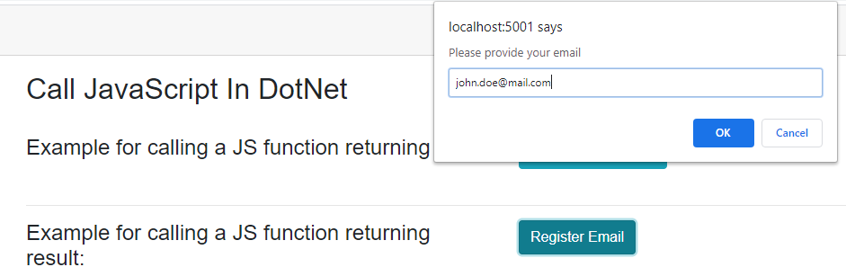Call JavaScript Functions from .NET where function returns a value