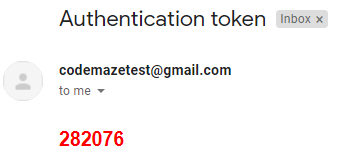 Authentication Token for 2-Step Verification process