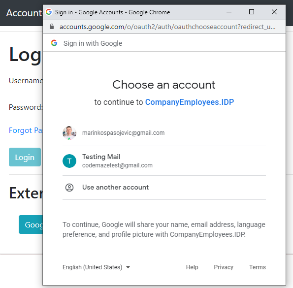 How to sign in with google using the popup window