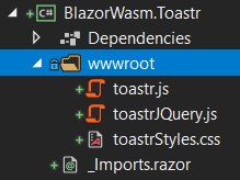 Wrapping JavaScript Libraries with C# - Toastr Support Files
