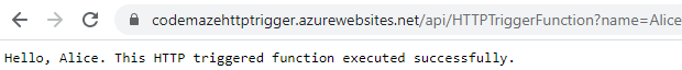 invoking azure functions via URL