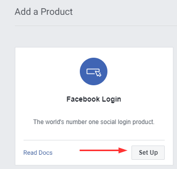Facebook login product