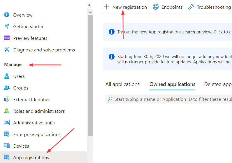 App registration in Azure Active Directory