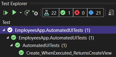 Using Selenium to execute the automated UI test