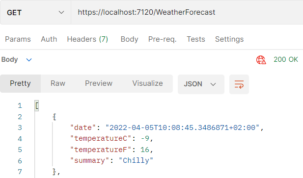 Weather Forecast accessable with Passwordless Authentication
