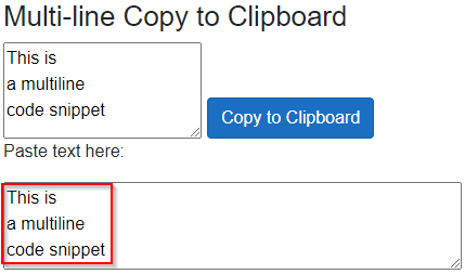 Multi-Line Copy to Clipboard Result