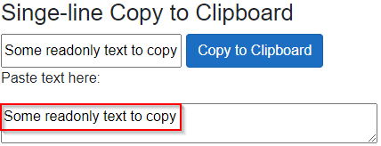 Single Line Copy to Clipboard Result