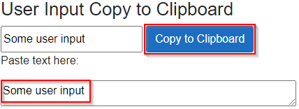 User Input Copy to Clipboard Result
