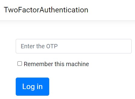 two-factor authentication with SMS