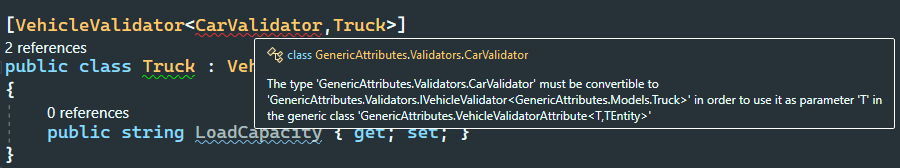 Type restriction on generic attributes