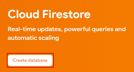 firestore create database 