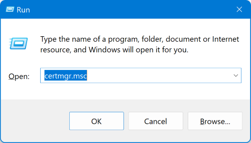 Windows Run application