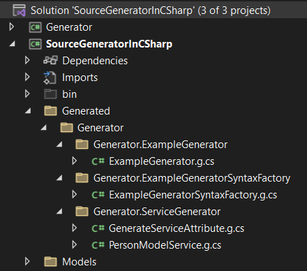 Custom folder for files generated from Source Generators in c#
