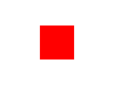 400 by 300 white PNG with a 120 pixel red square centred in it